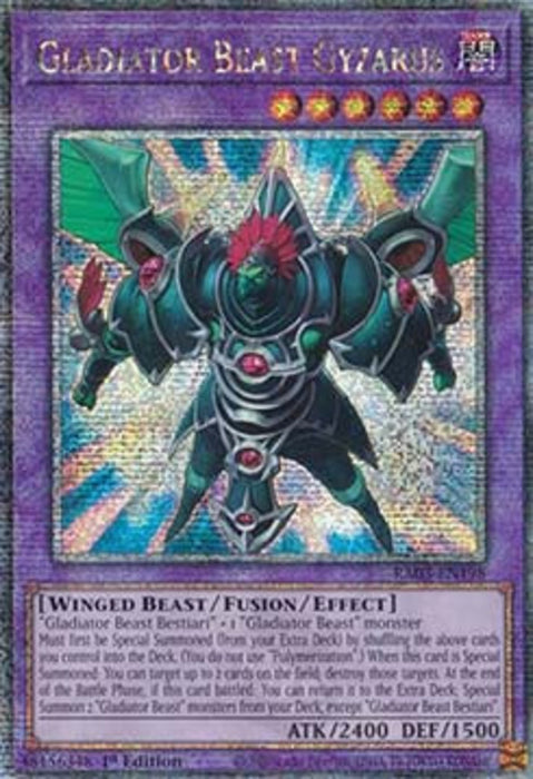 Gladiator Beast Gyzarus (V.2) RA03-EN198 Quarter Century Secret Rare Englisch
