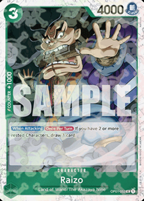 Raizo (OP01-052) (V.2) PRB01 Uncommon Englisch