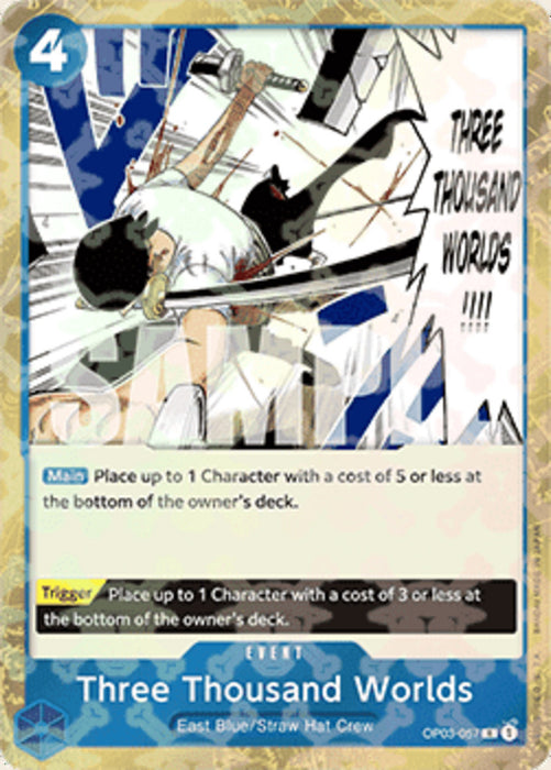 Three Thousand Worlds (OP03-057) (V.2) PRB01 Rare Englisch