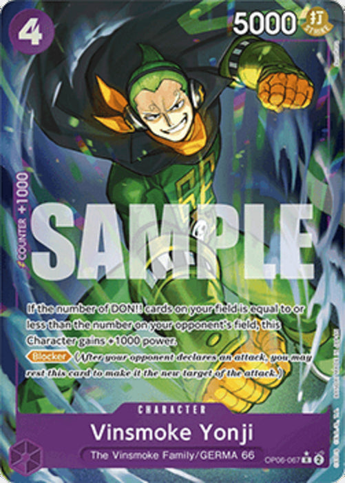 Vinsmoke Yonji (OP06-067) (V.3) PRB01 Rare Englisch