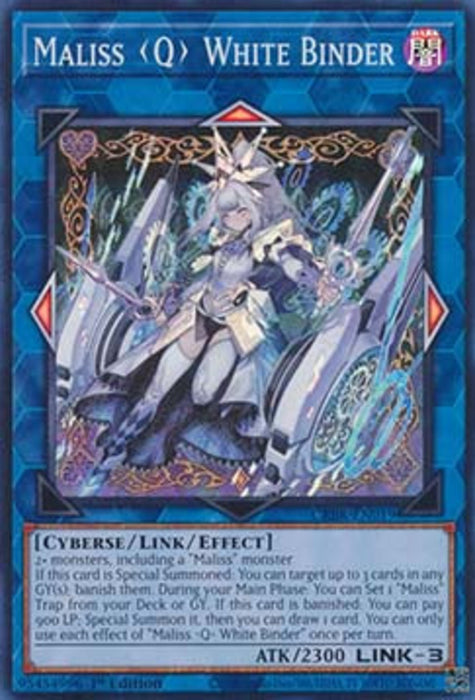 Maliss Q White Binder (V.1) CRBR-EN019 Super Rare Englisch