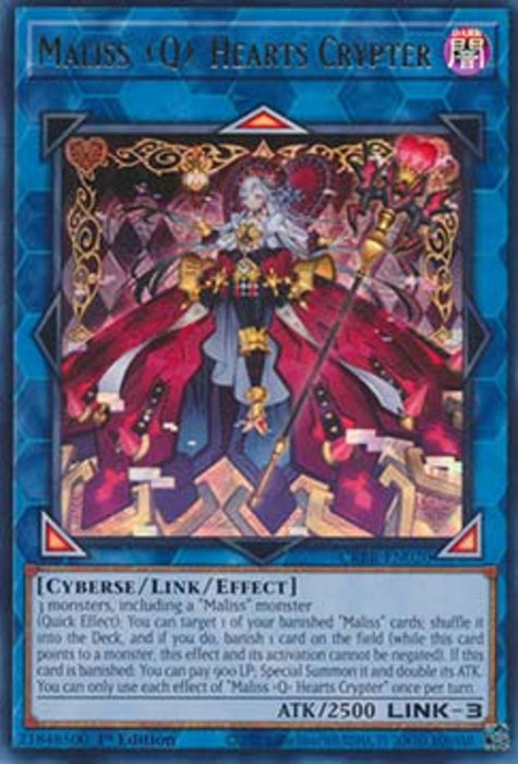 Maliss Q Hearts Crypter (V.1) CRBR-EN020 Ultra Rare Englisch