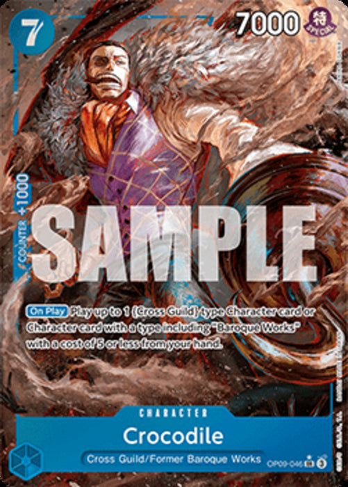 Crocodile (OP09-046) (V.2) OP09 Alternate Art Englisch