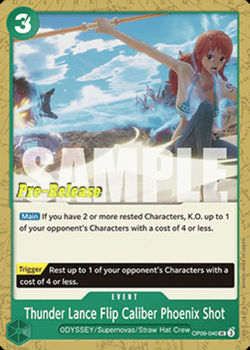 Thunder Lance Flip Caliber Phoenix Shot (OP09-040) OP09P Uncommon Englisch