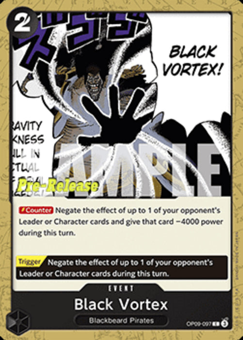 Black Vortex (OP09-097) OP09P Common Englisch