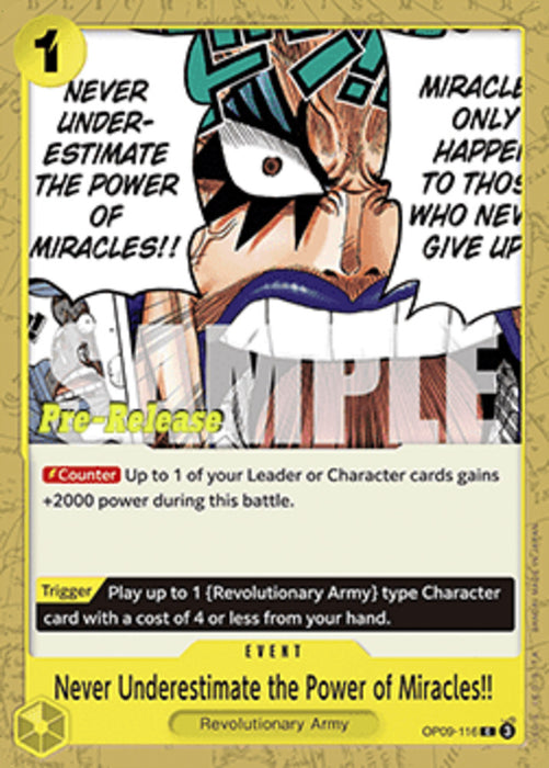 Never Underestimate the Power of Miracles!! (OP09-116) OP09P Common Englisch