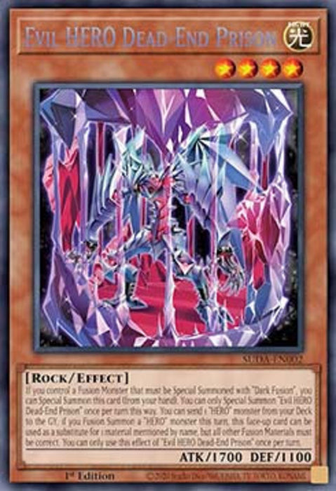 Evil HERO Dead-End Prison (V.1) SUDA-EN002 Secret Rare Englisch