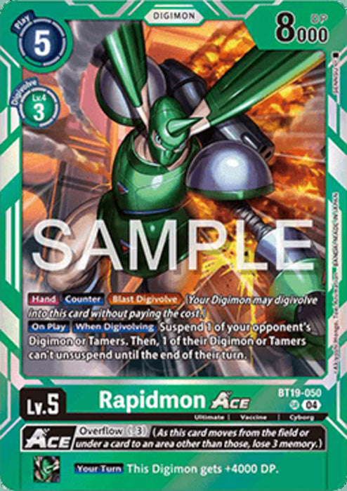 Rapidmon Ace (BT19-050) (V.1) SB2.5 Super Rare Englisch