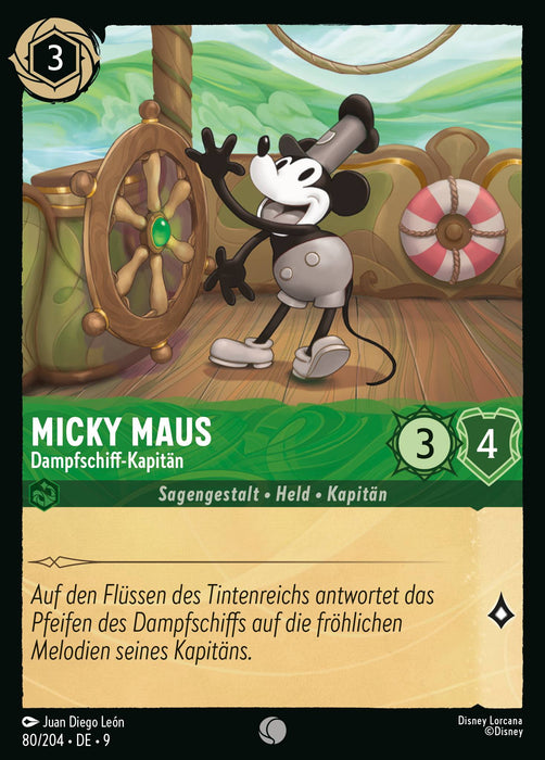 Micky Maus - Dampfschiff-Kapitän (V.1) 9FAB-080 Common Deutsch