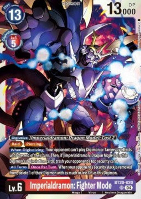 Imperialdramon: Fighter Mode (BT20-020) (V.1) SB2.5 Super Rare Englisch