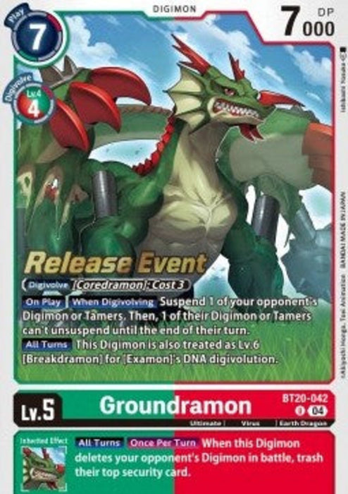 Groundramon (BT20-042) SB2.5P Alternative Art Englisch