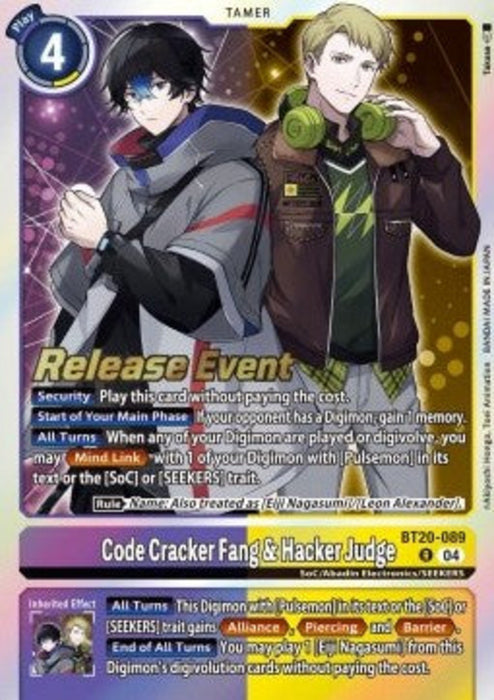 Code Cracker Fang & Hacker Judge (BT20-089) SB2.5P Alternative Art Englisch