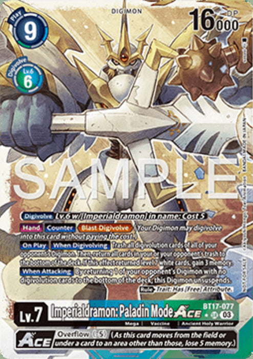 Imperialdramon: Paladin Mode Ace (BT17-077) (V.2) BT-21P Alternative Art Englisch