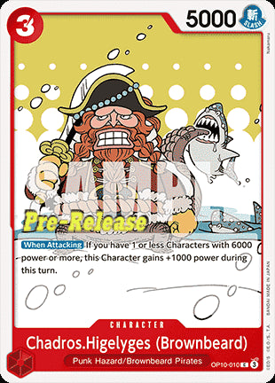 Chadros.Higelyges (Brownbeard) (OP10-010) OP10P Common Englisch