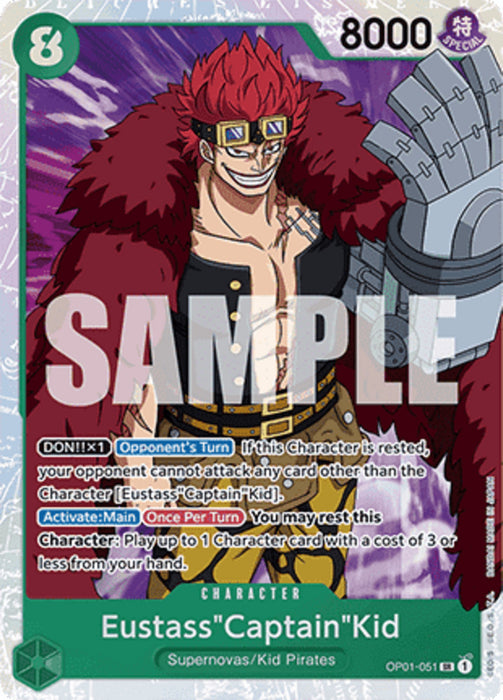 Eustass"Captain"Kid (OP01-051) (V.1) PRB01 Super Rare Englisch