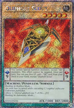 Qliphort Scout (V.1) RA04-EN236 Platinum Secret Rare Englisch