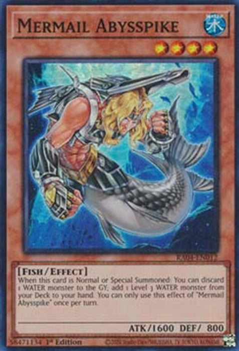 Mermail Abysspike (V.1) RA04-EN012 Super Rare Englisch