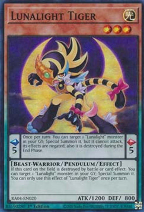 Lunalight Tiger (V.1) RA04-FR020 Super Rare Französisch