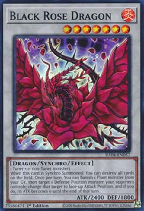 Black Rose Dragon (V.1) RA04-FR057 Super Rare Französisch