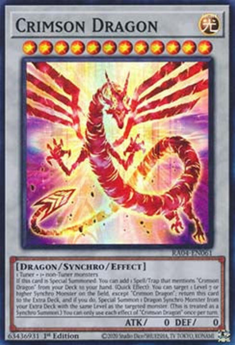 Crimson Dragon (V.1) RA04-FR061 Super Rare Französisch