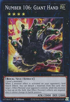Number 106: Giant Hand (V.1) RA04-EN066 Super Rare Englisch