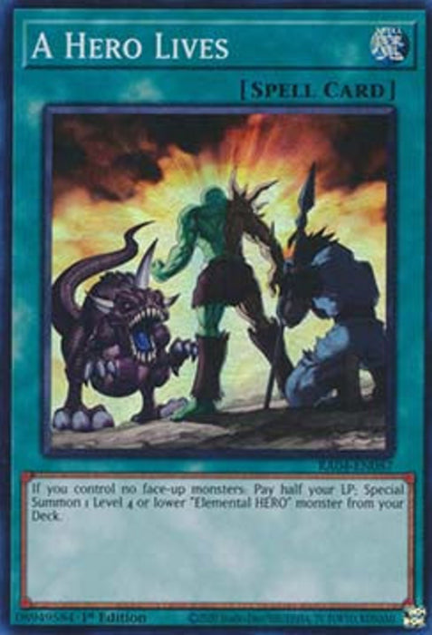 A Hero Lives (V.1) RA04-EN087 Super Rare Englisch