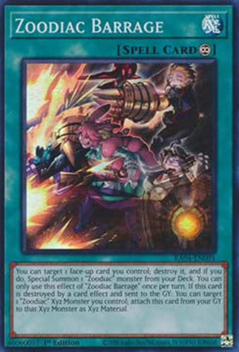 Zoodiac Barrage (V.1) RA04-EN091 Super Rare Englisch