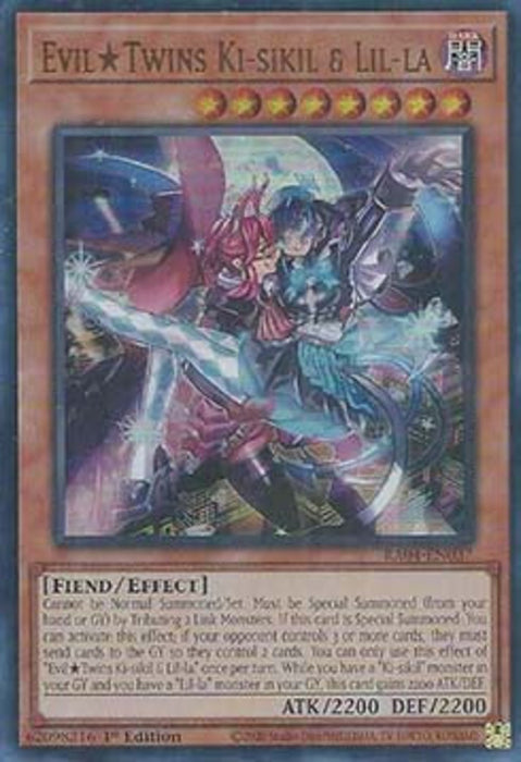 EvilTwins Ki-sikil & Lil-la (V.2) RA04-EN037 Ultra Rare Englisch