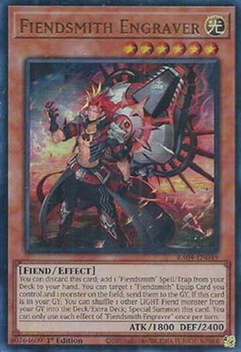 Fiendsmith Engraver (V.2) RA04-FR049 Ultra Rare Französisch