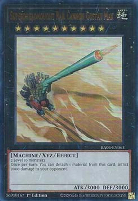 Superdreadnought Rail Cannon Gustav Max (V.2) RA04-EN063 Ultra Rare Englisch