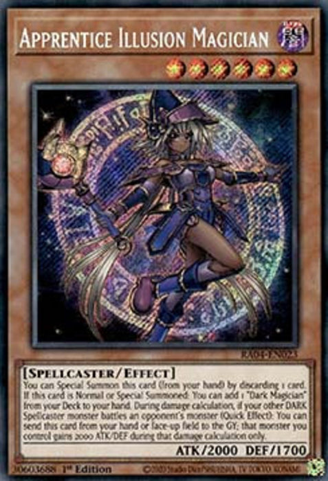 Apprentice Illusion Magician (V.3) RA04-EN023 Secret Rare Englisch
