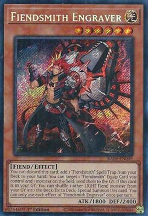 Fiendsmith Engraver (V.3) RA04-FR049 Secret Rare Französisch