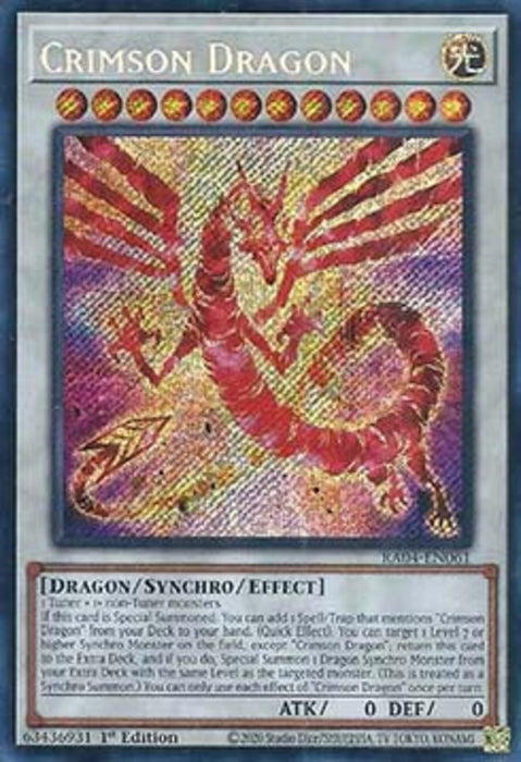 Crimson Dragon (V.3) RA04-EN061 Secret Rare Englisch