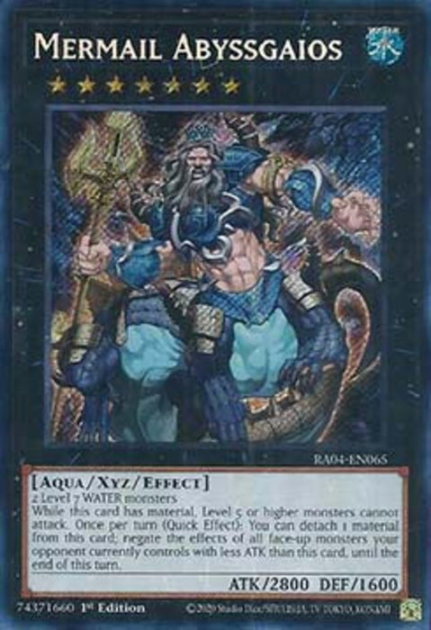 Mermail Abyssgaios (V.3) RA04-EN065 Secret Rare Englisch