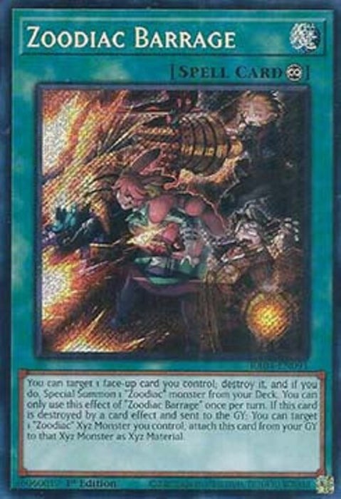 Zoodiac Barrage (V.3) RA04-EN091 Secret Rare Englisch
