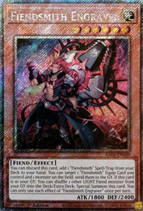 Fiendsmith Engraver (V.4) RA04-FR049 Platinum Secret Rare Französisch