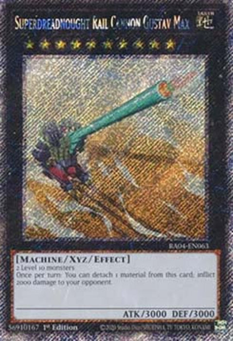 Superdreadnought Rail Cannon Gustav Max (V.4) RA04-FR063 Platinum Secret Rare Französisch