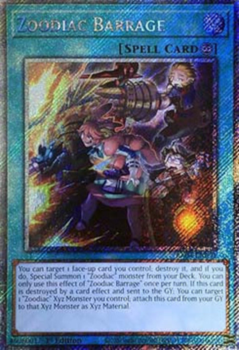 Zoodiac Barrage (V.4) RA04-FR091 Platinum Secret Rare Französisch