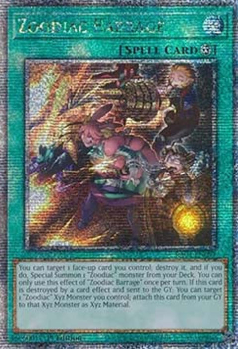 Zoodiac Barrage (V.5) RA04-FR091 Quarter Century Secret Rare Französisch
