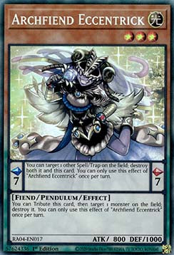 Archfiend Eccentrick (V.6) RA04-EN017 Collectors Rare Englisch