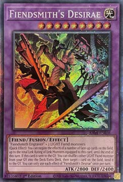 Fiendsmith's Desirae (V.6) RA04-FR056 Collectors Rare Französisch