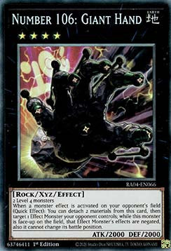 Number 106: Giant Hand (V.6) RA04-EN066 Collectors Rare Englisch