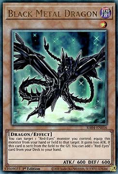 Black Metal Dragon (V.7) RA04-FR016 Ultimate Rare Französisch