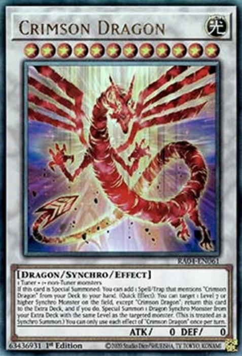 Crimson Dragon (V.7) RA04-FR061 Ultimate Rare Französisch