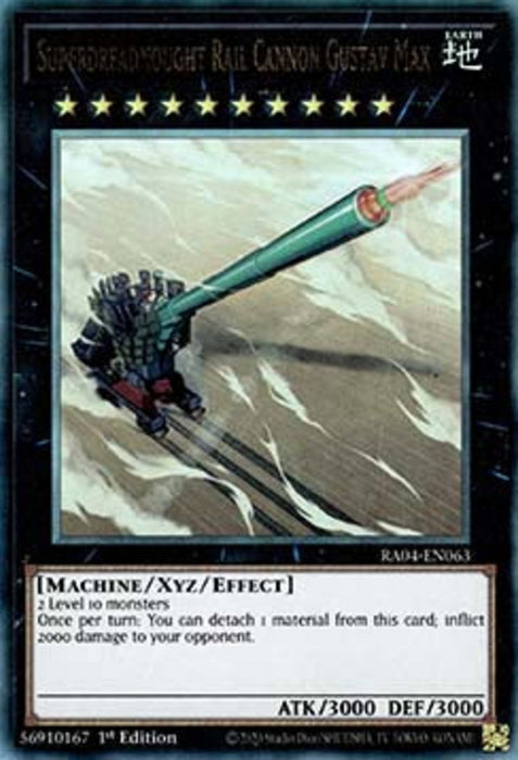 Superdreadnought Rail Cannon Gustav Max (V.7) RA04-FR063 Ultimate Rare Französisch