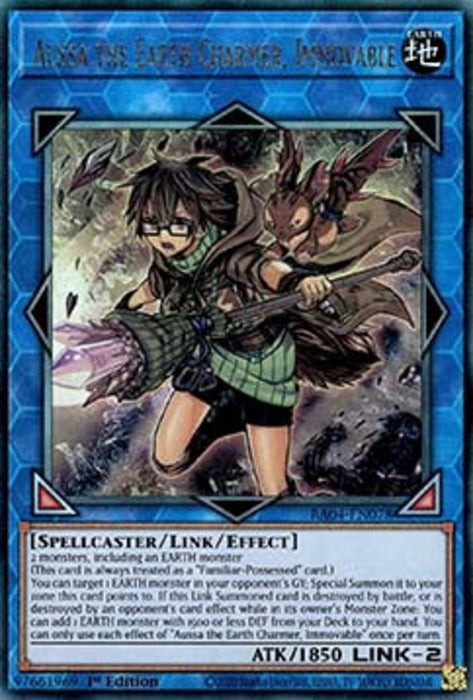 Aussa the Earth Charmer, Immovable (V.7) RA04-FR078 Ultimate Rare Französisch