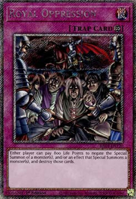 Royal Oppression (V.1) RA04-EN120 Platinum Secret Rare Englisch