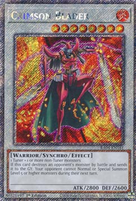Crimson Blader (V.1) RA04-EN161 Platinum Secret Rare Englisch