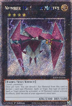 Number 16: Shock Master (V.1) RA04-EN166 Platinum Secret Rare Englisch