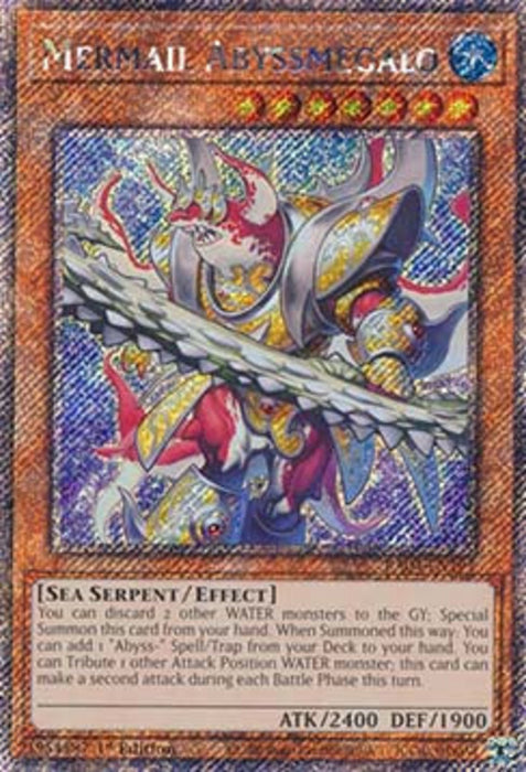 Mermail Abyssmegalo (V.1) RA04-EN191 Platinum Secret Rare Englisch